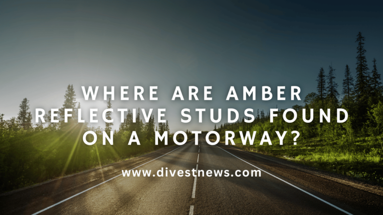 Where are Amber Reflective Studs Found on a Motorway?