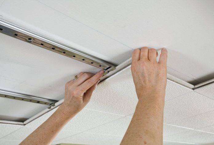 acoustical ceiling installation