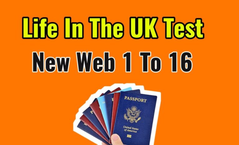 Life in the UK Test Web 1 to 16